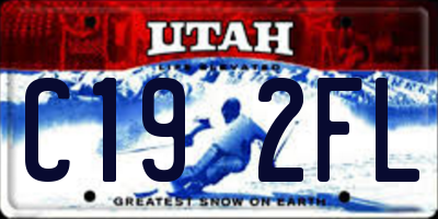 UT license plate C192FL
