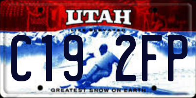UT license plate C192FP
