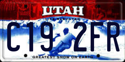 UT license plate C192FR