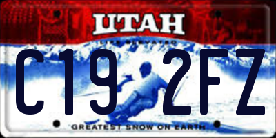 UT license plate C192FZ