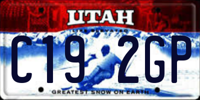 UT license plate C192GP