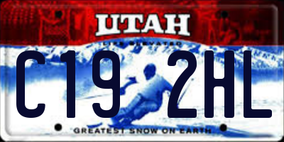 UT license plate C192HL