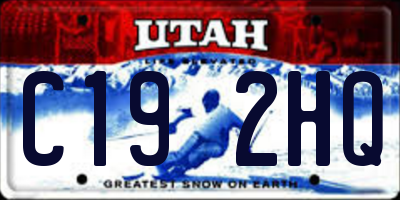 UT license plate C192HQ