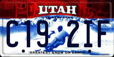 UT license plate C192IF