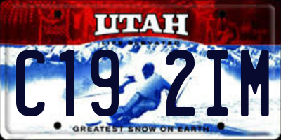 UT license plate C192IM