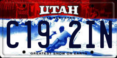 UT license plate C192IN