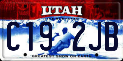 UT license plate C192JB