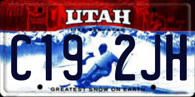 UT license plate C192JH