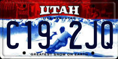 UT license plate C192JQ