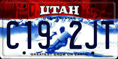 UT license plate C192JT