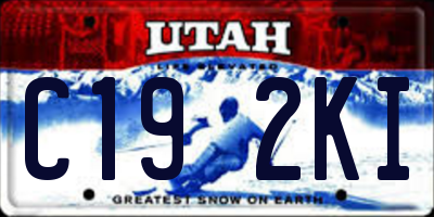 UT license plate C192KI