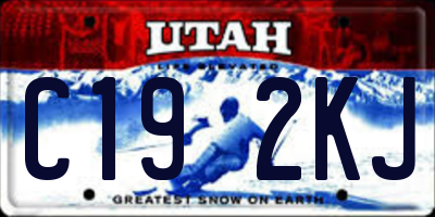 UT license plate C192KJ