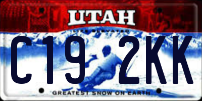 UT license plate C192KK