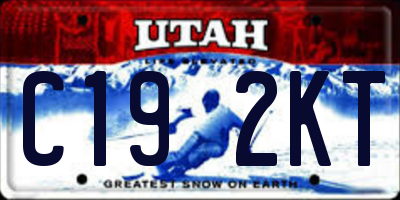 UT license plate C192KT
