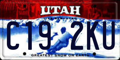 UT license plate C192KU