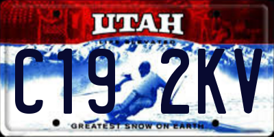 UT license plate C192KV