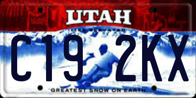 UT license plate C192KX
