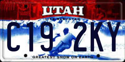 UT license plate C192KY