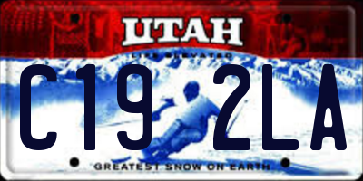 UT license plate C192LA