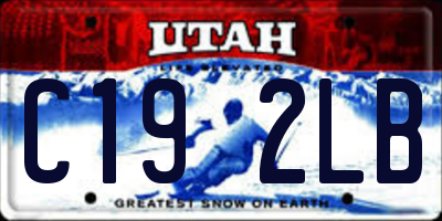 UT license plate C192LB