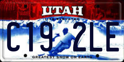 UT license plate C192LE