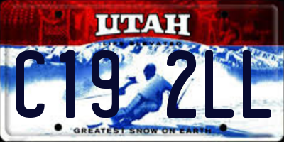 UT license plate C192LL