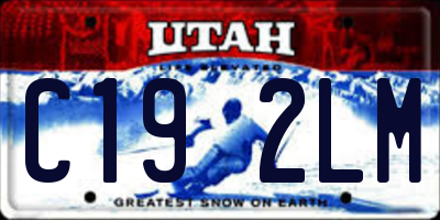 UT license plate C192LM