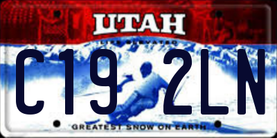UT license plate C192LN