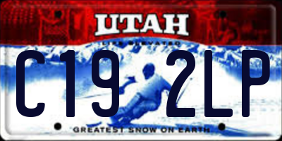 UT license plate C192LP