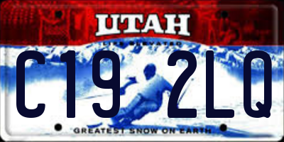 UT license plate C192LQ