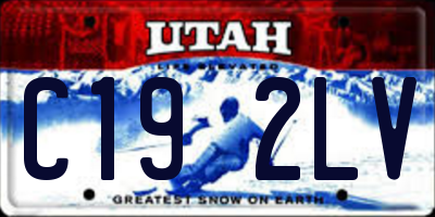 UT license plate C192LV