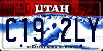 UT license plate C192LY