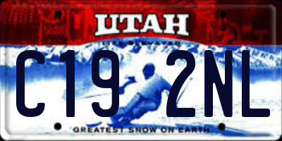 UT license plate C192NL