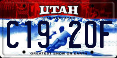 UT license plate C192OF