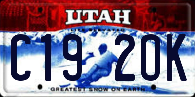 UT license plate C192OK