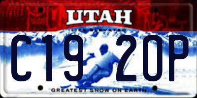 UT license plate C192OP