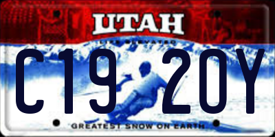 UT license plate C192OY
