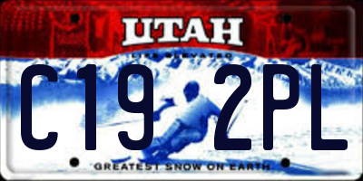 UT license plate C192PL