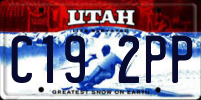 UT license plate C192PP