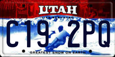 UT license plate C192PQ
