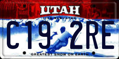 UT license plate C192RE