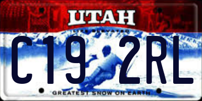 UT license plate C192RL