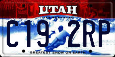UT license plate C192RP