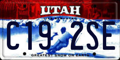 UT license plate C192SE