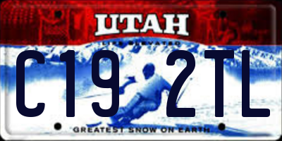 UT license plate C192TL