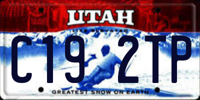 UT license plate C192TP
