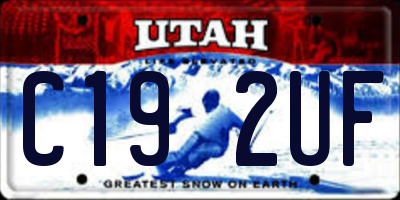 UT license plate C192UF