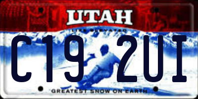 UT license plate C192UI