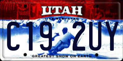 UT license plate C192UY