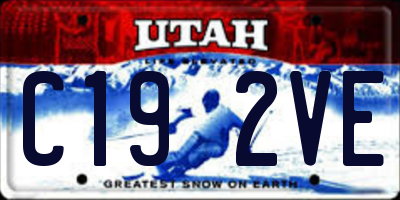 UT license plate C192VE